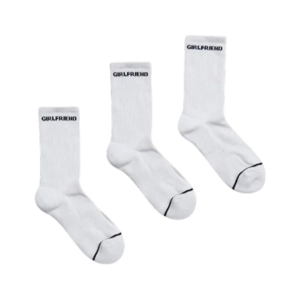 Girlfriend Collective Womens/Ladies Socks (Pack of 3) / White/Black
